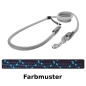 Preview: EASYLONG Hundeleine - M - 2m - schwarz mit blauen Stichen